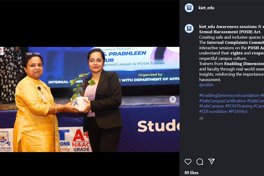 SafeCampus ICDS Dehradun session — participants engaged in POSH awareness training