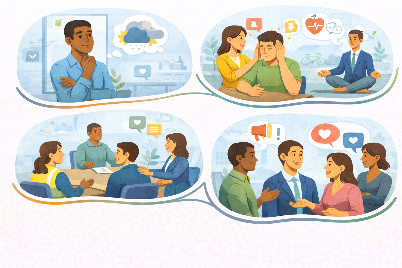 Program outcome — learners building emotional awareness, coping skills, and healthier routines